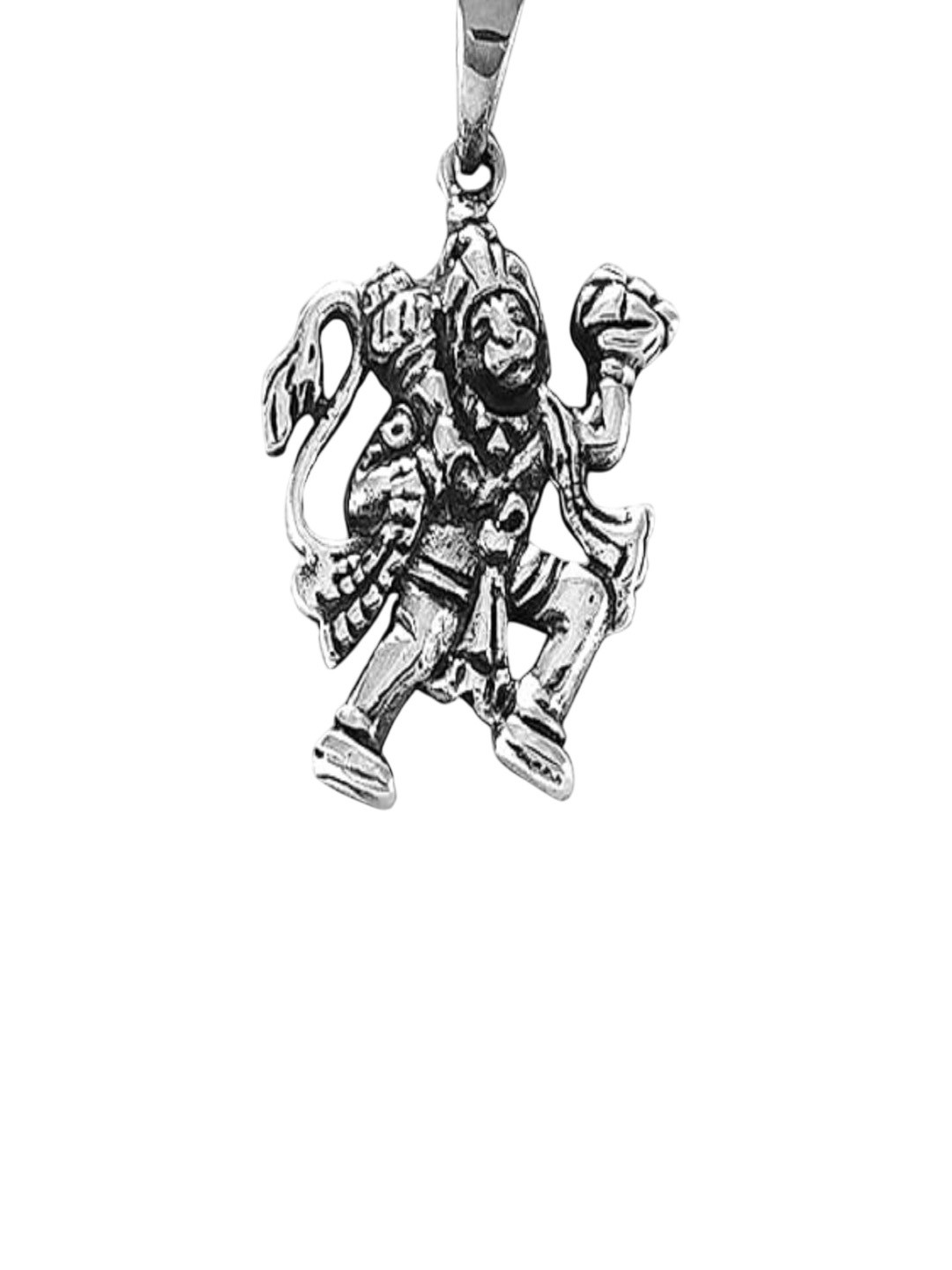 Taraash Men 925 Silver Divine Bajarang Bali Temple Pendant