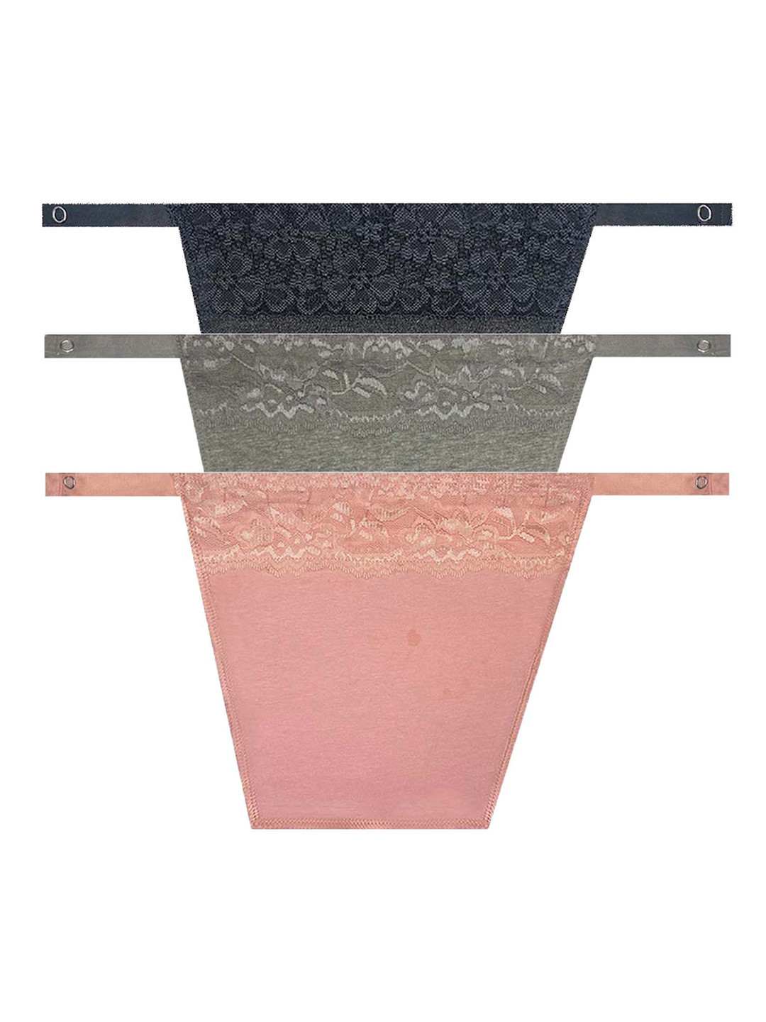 SHOPPY VILLA Pack Of 3 Mock Cleavage Cover Camisoles