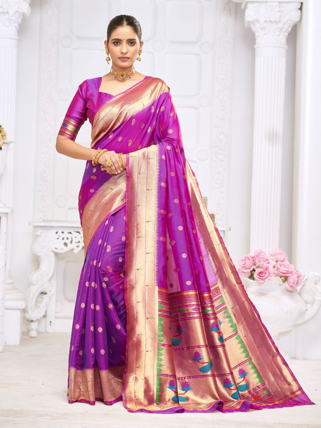 amirat Woven Design Zari Paithani Saree