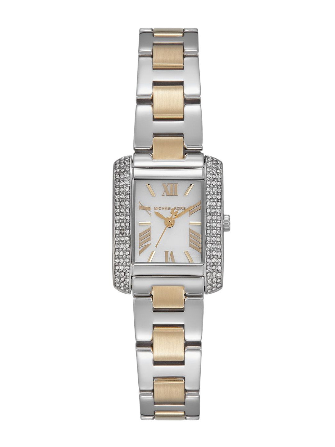 Michael Kors Women Embellished Dial & Stainless Steel Straps Analogue Watch MK4882