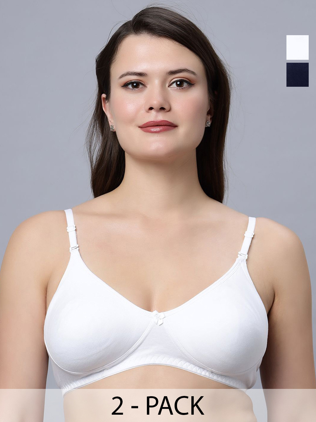 In Care Women Pack of 2 Full Coverage Non-Wired Cotton Bras