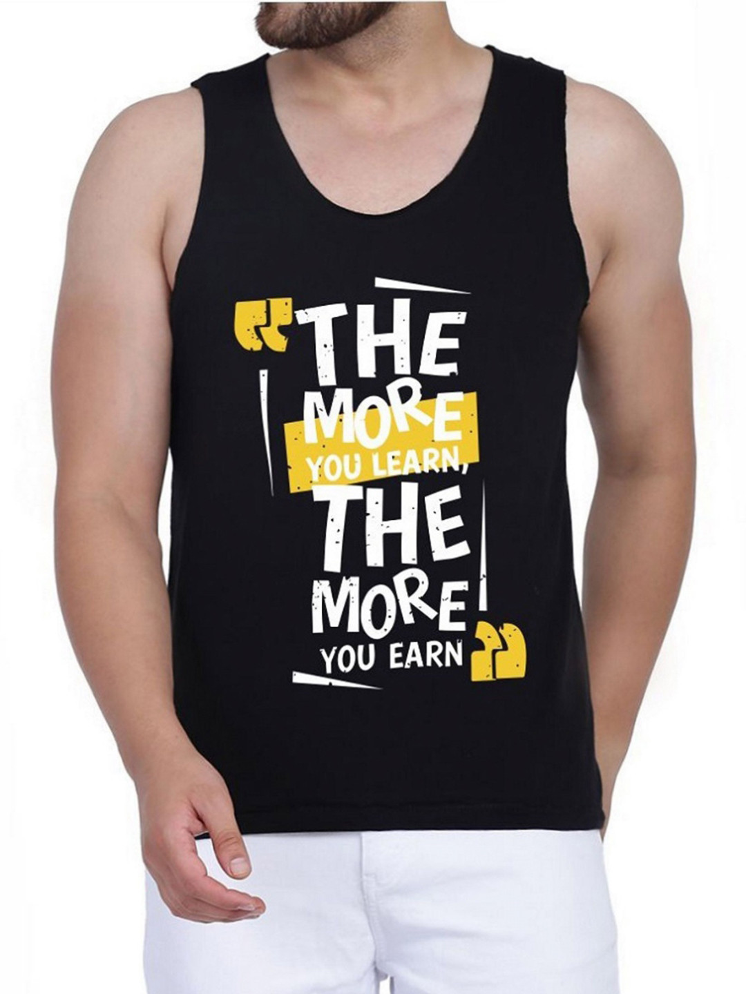 WOOSTRO Men Pack Of 2 Typography Printed Round Neck Cotton Slim Fit T-shirts