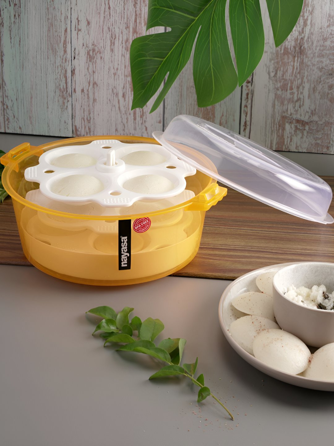 Nayasa Orange Plastic Microwave Idli Maker