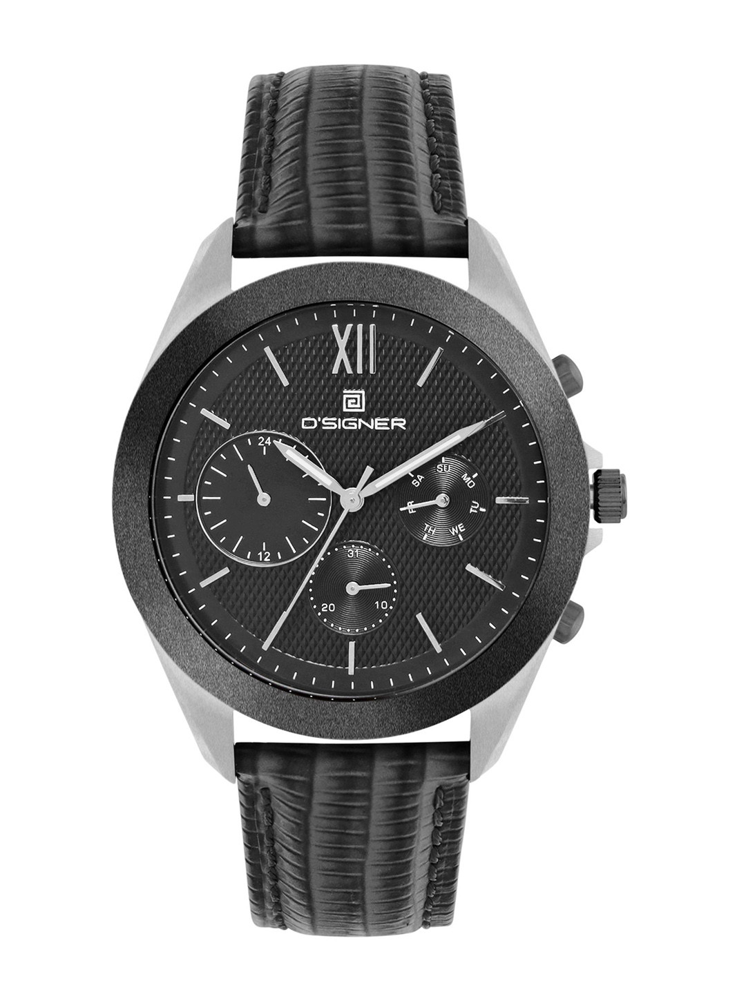 D'SIGNER Men Brass Dial & Leather Straps Analogue Multi Function Watch 902SBTL.3G