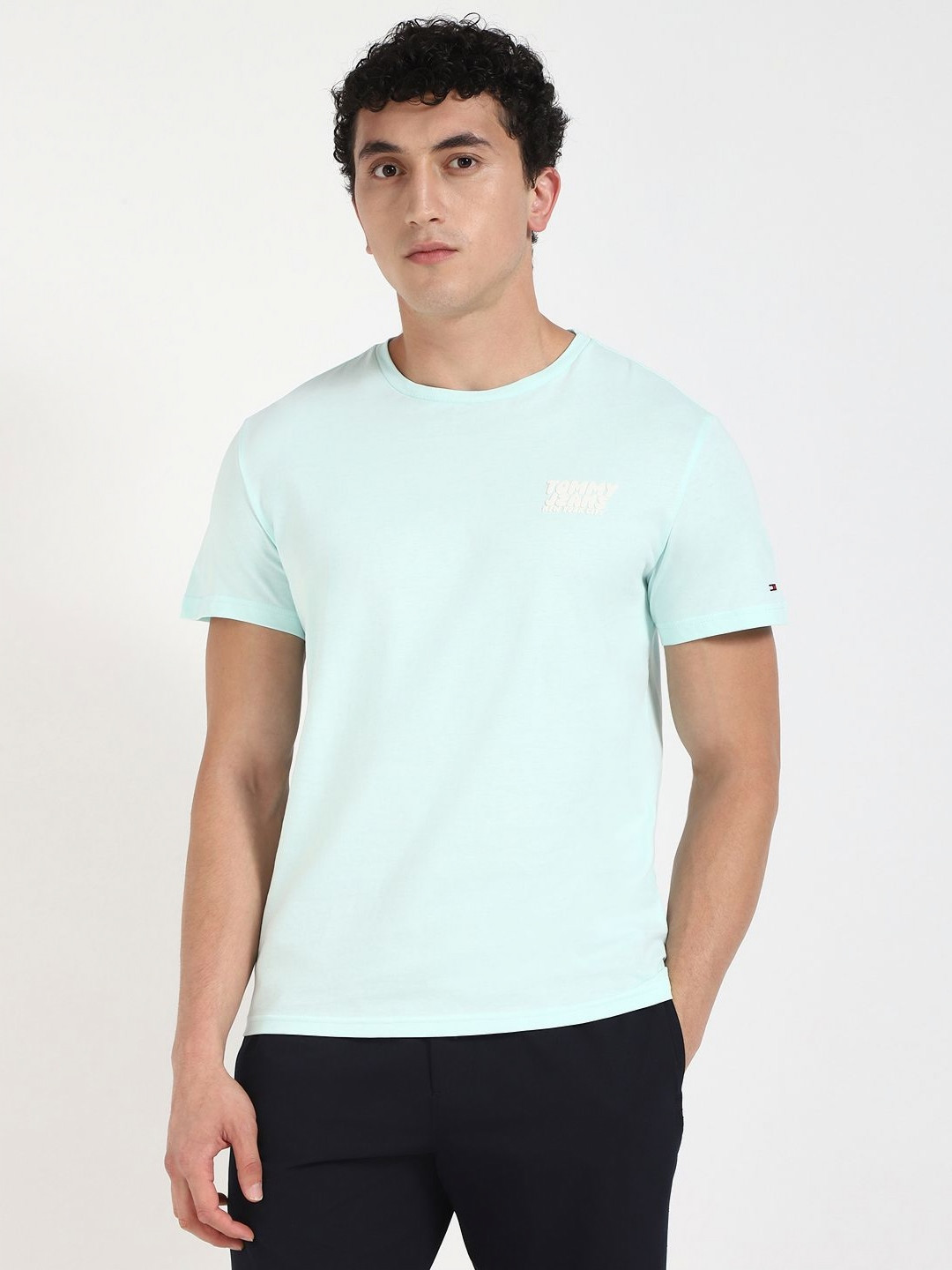 Kappa Men Self Design Round Neck T-shirt
