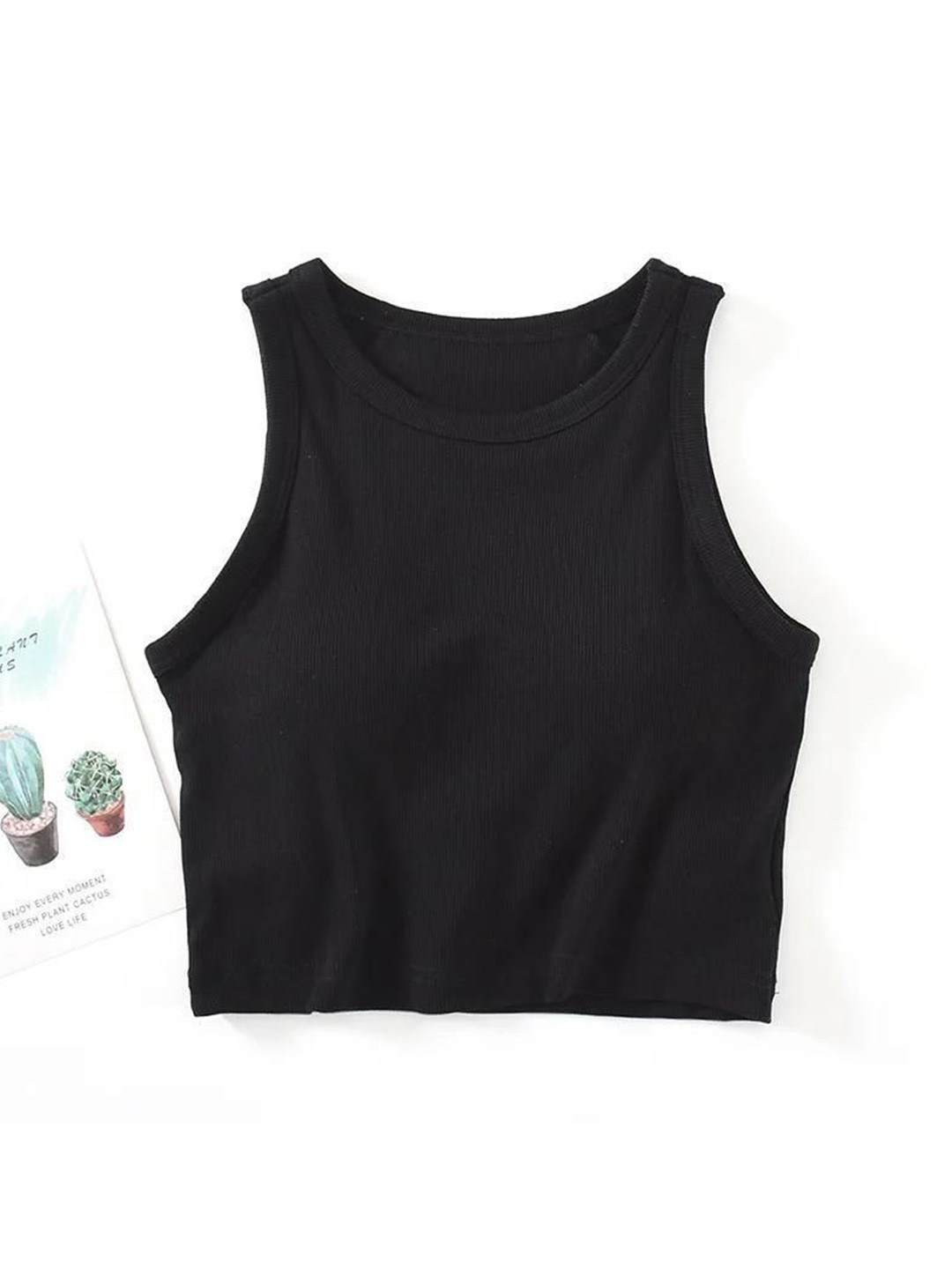 Miss Mosa By Akanksha  Women Black Nicole Tank Tops with Inbuilt Bra