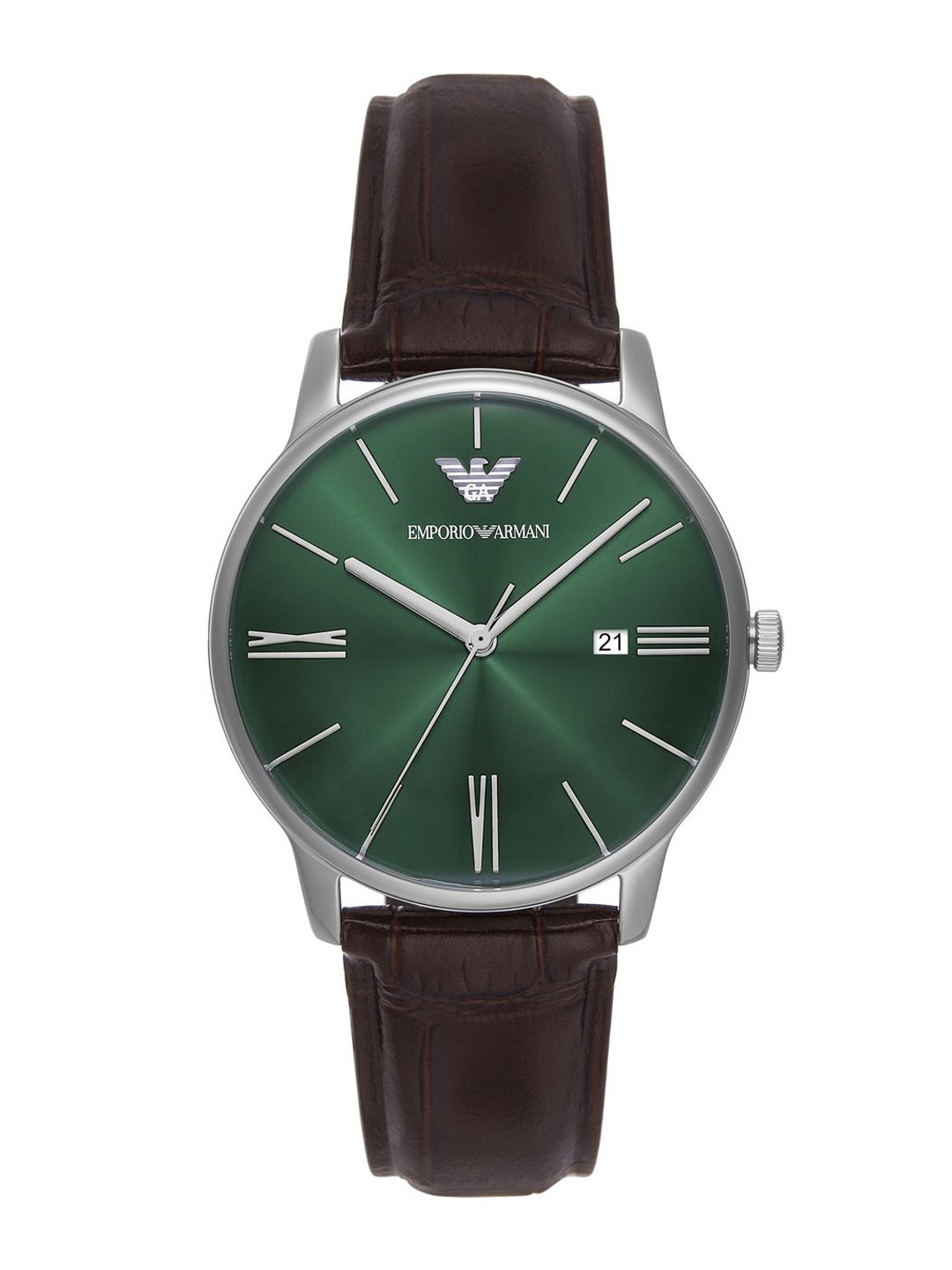 Emporio Armani Men Dial & Leather Straps Analogue Watch AR11672