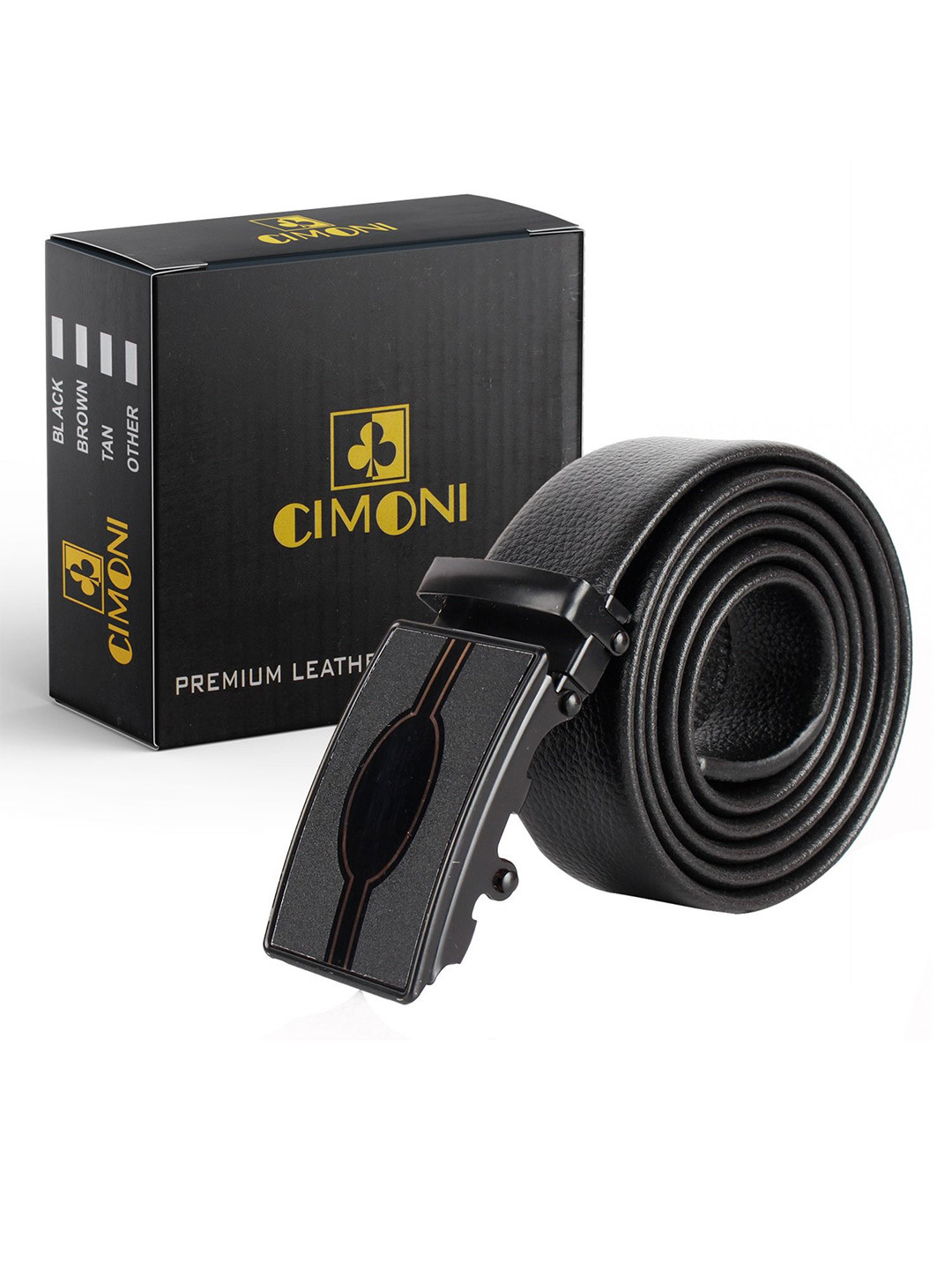 CIMONI Men Formal Slider Buckle Belt