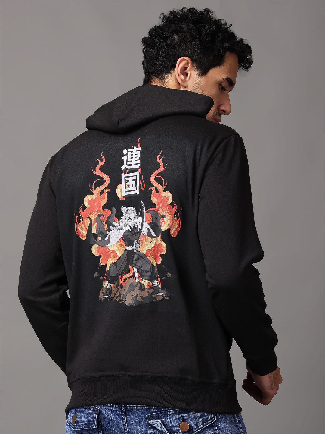 zentik Men Graphic Printed Hooded Sweatshirt