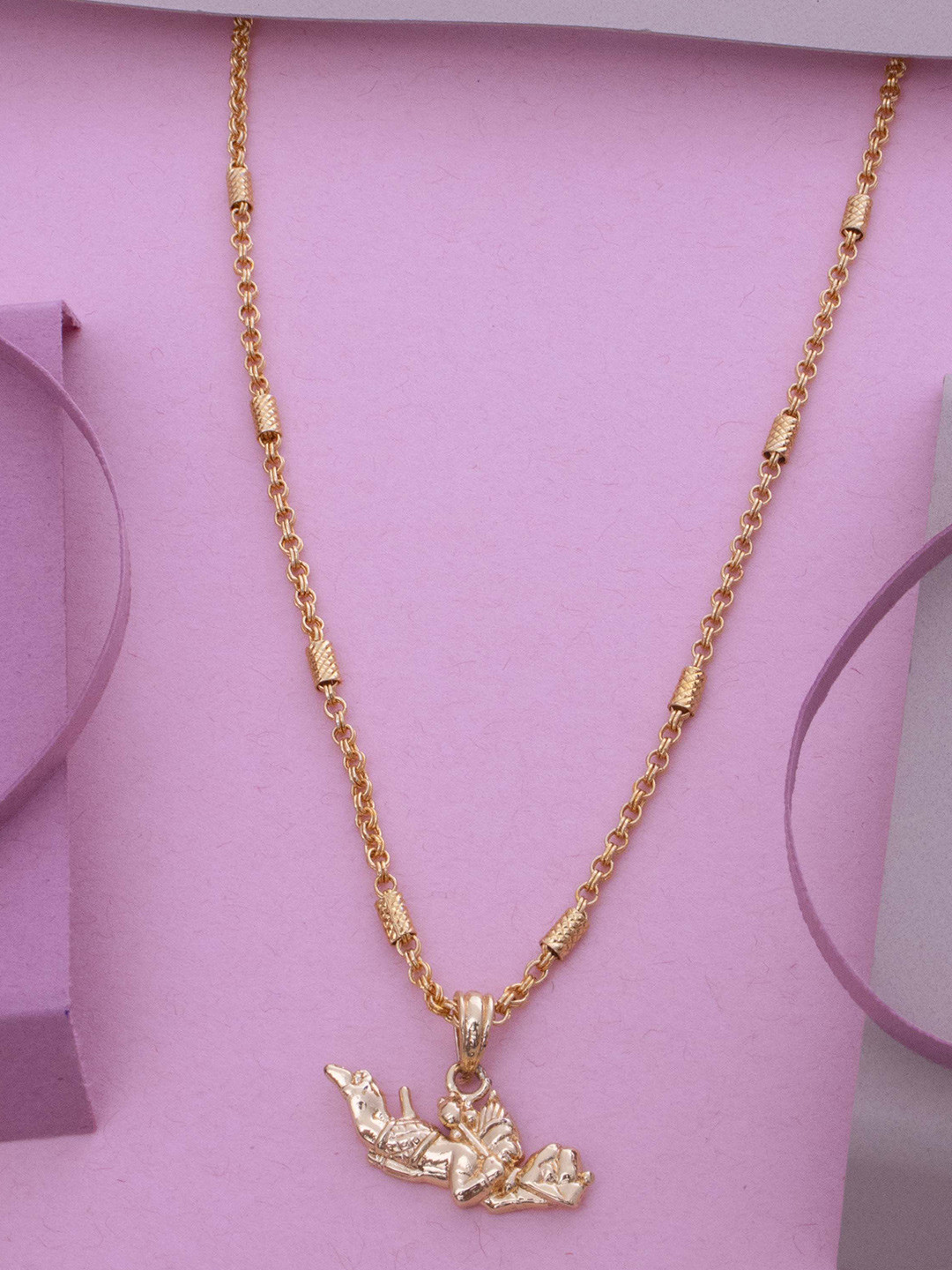 Ramdev Art Fashion Jwellery Gold-Plated Lord Hanuman Pendant With Chain