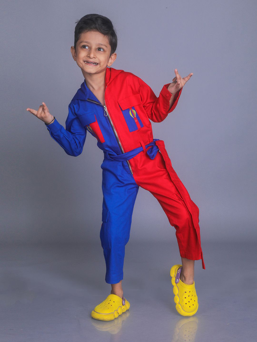 Bombay Trooper Unisex Dark Blue Denim Cargo Hoppers Stone-Washed Relaxed Fit Joggers