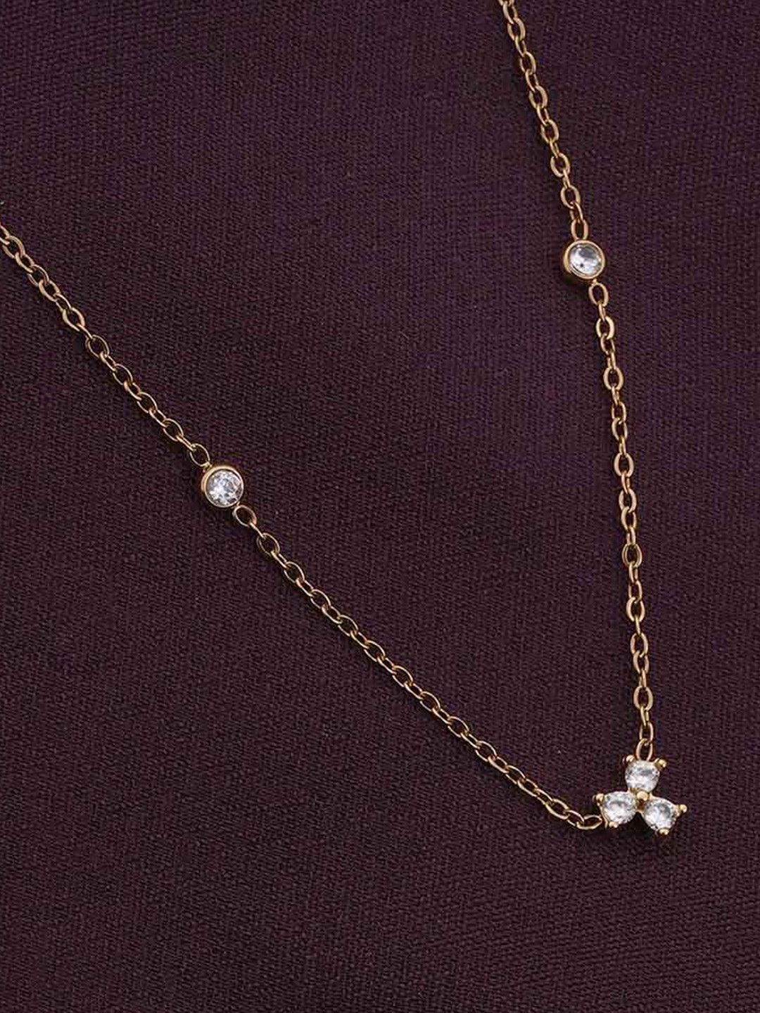 PALMONAS Gold-Plated Stainless Steel Trio of Twinkle Waterproof & Anti-Tarnish Chain