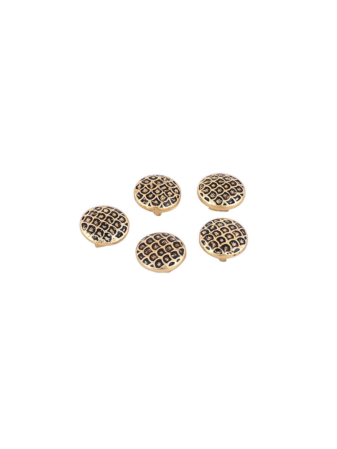 House of Pataudi Set Of 5 Gold Plated Kurta Button