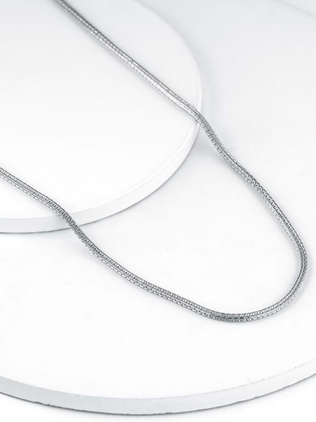 GIVA Men 925 Silver Rhodium-Plated Threaded Thrills Chain