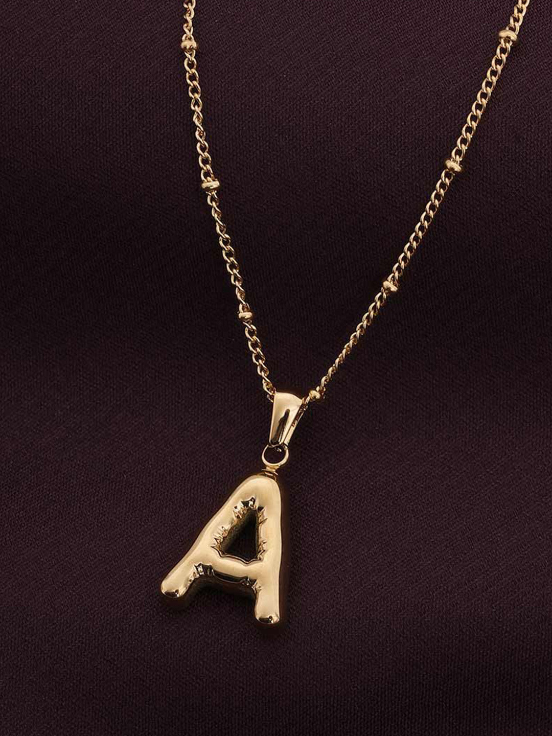 PALMONAS Stainless Steel Elegant Initial Necklace For Womens Waterproof & Anti-Tarnish