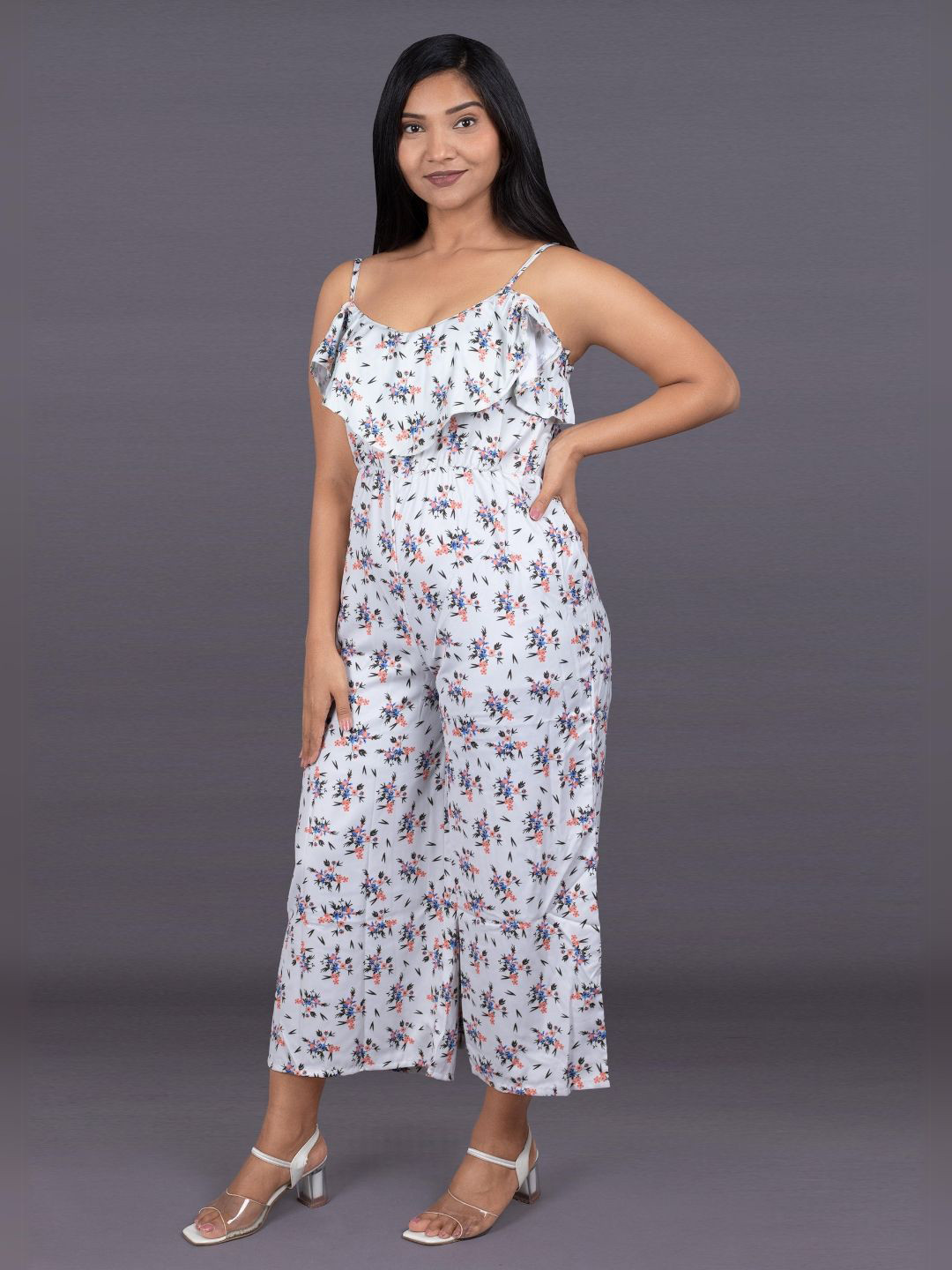 La Aimee Women Floral Printed Basic Jumpsuit