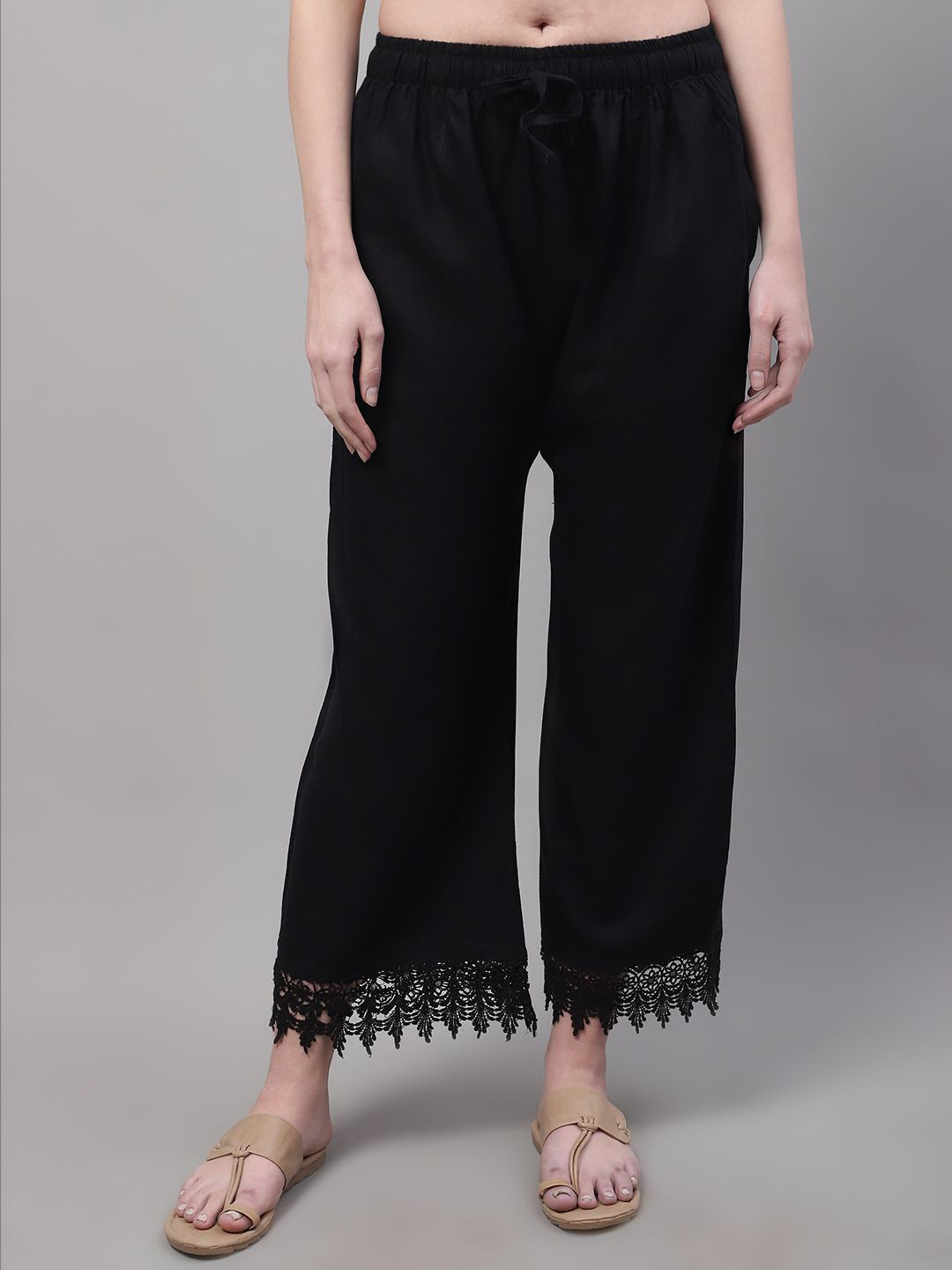 Valles365 by S.C. Women Flared Lace Palazzos
