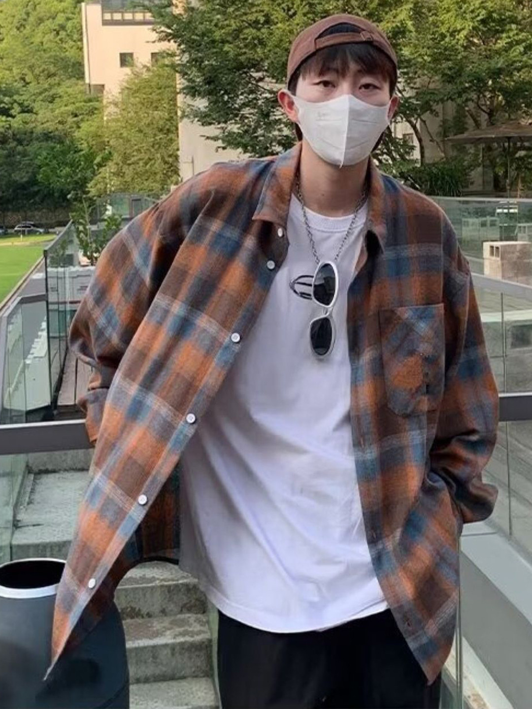 StyleCast Men Checked Long Sleeves Oversized Casual Shacket