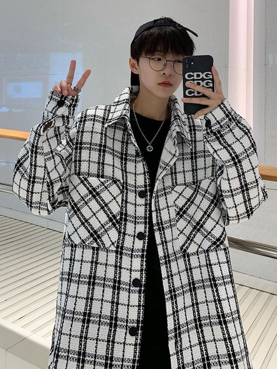 StyleCast Men Checked Long Sleeves Oversized Casual Shacket