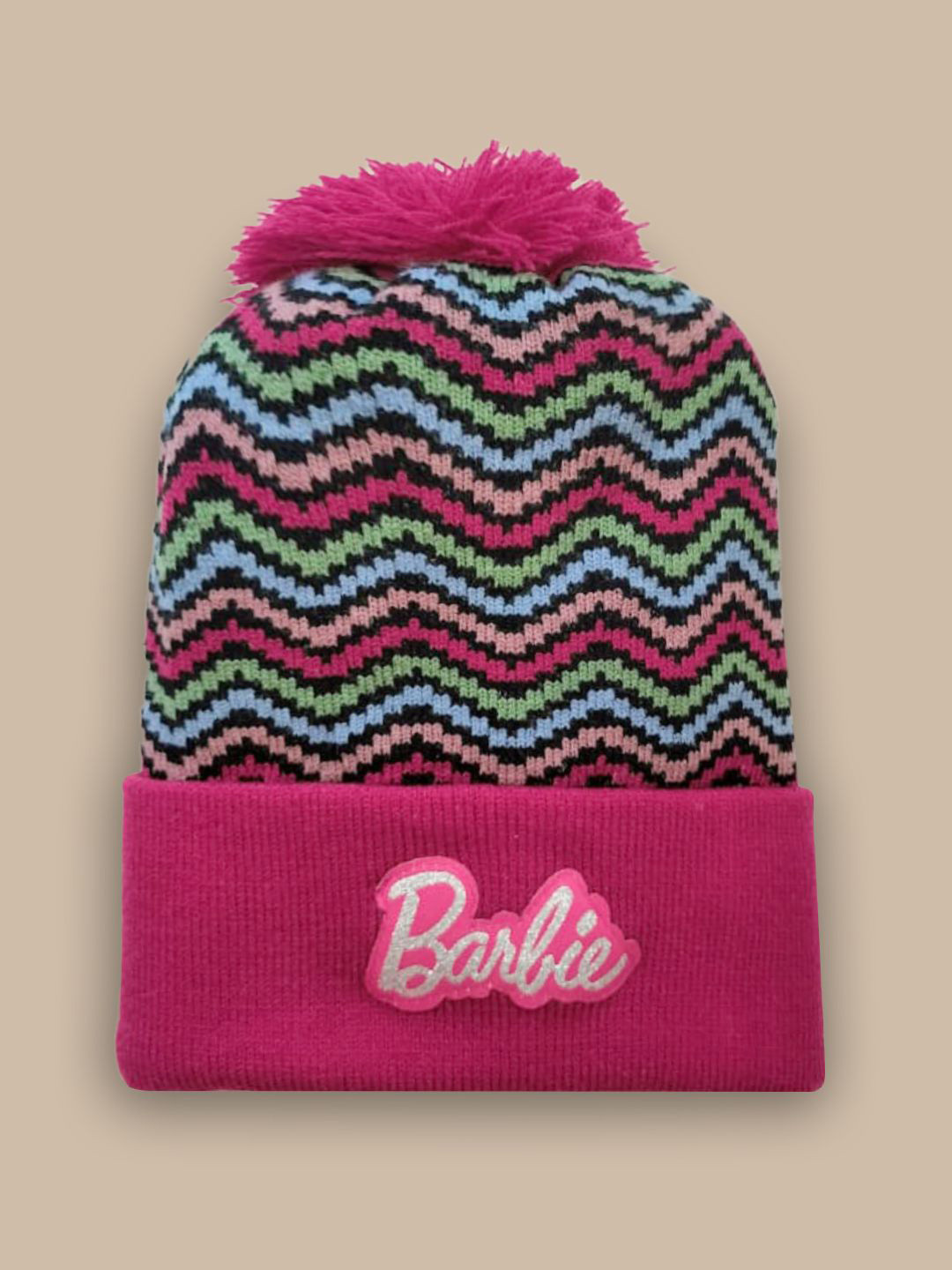 Kids Ville Girls Barbie Printed Beanies