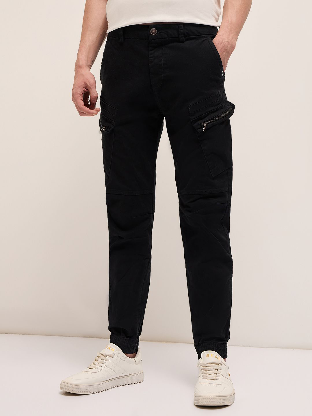 THE BEAR HOUSE Men's Cotton Slim Fit Cargos