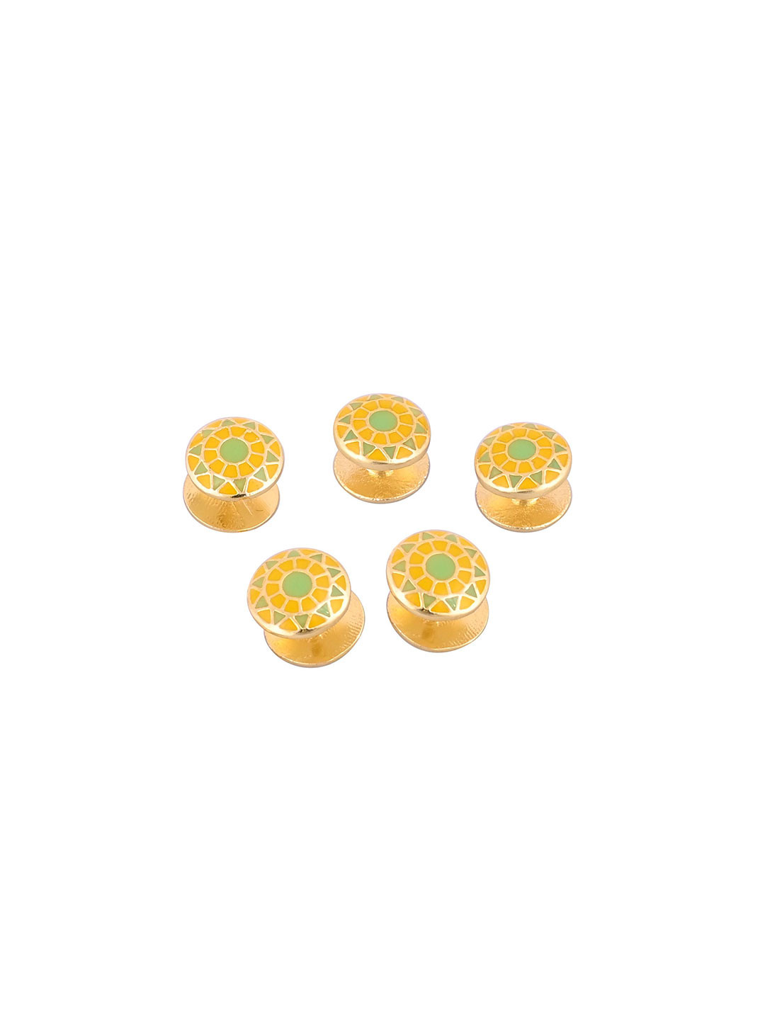 House of Pataudi Set Of 5 Gold-Plated Kurta Button