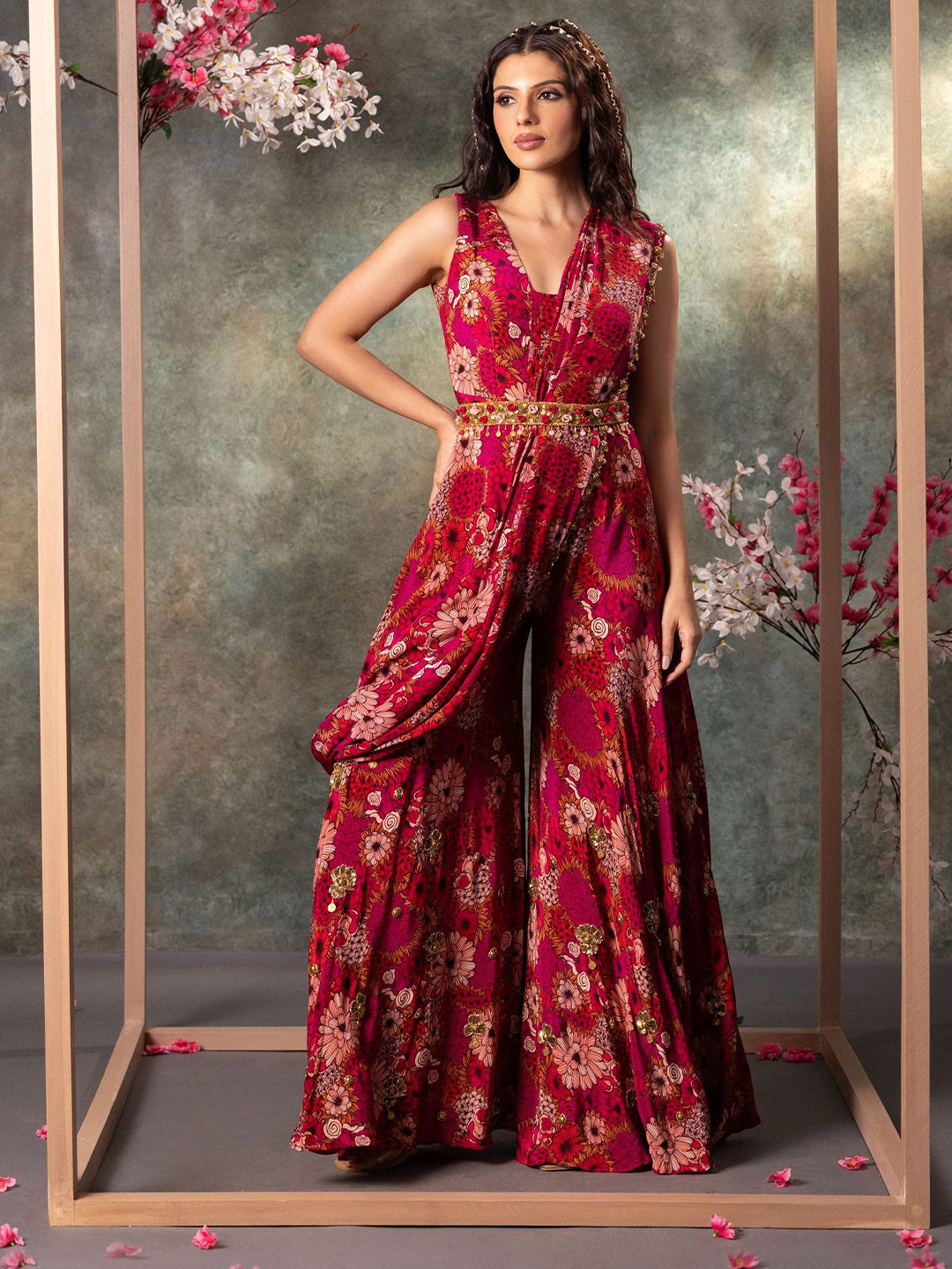 Mehak Murpana Women Printed Drape Basic Jumpsuit