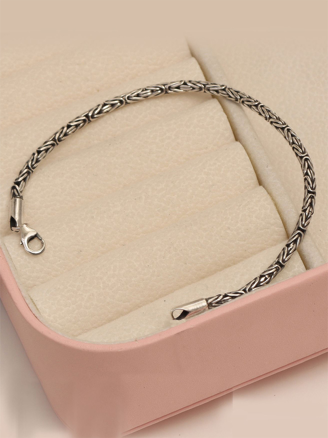 LeCalla Women 925 Sterling Silver Antique-Plated Bangle Style Bracelet