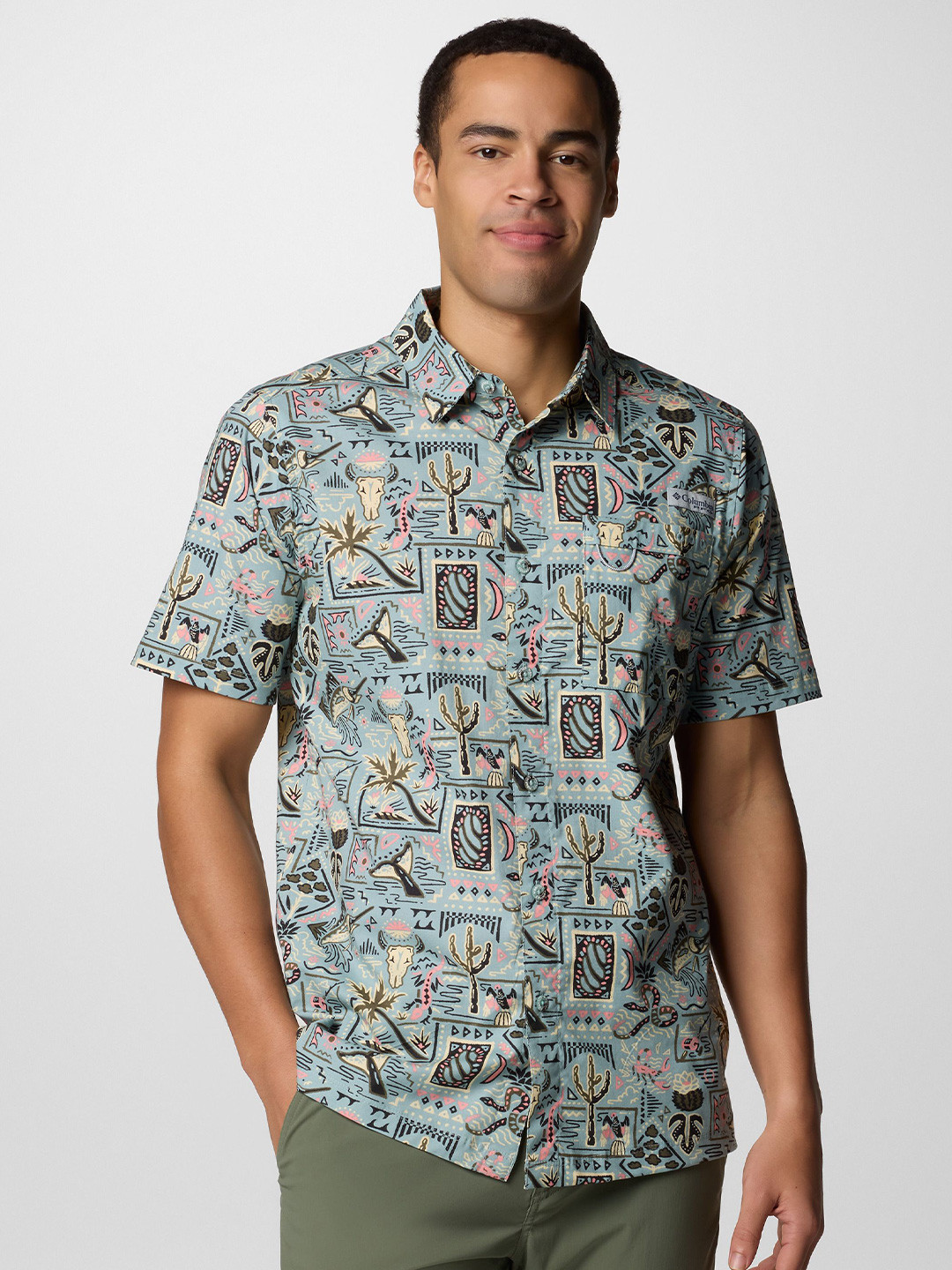 Columbia Men Wild Cast Camp Casual Shirt