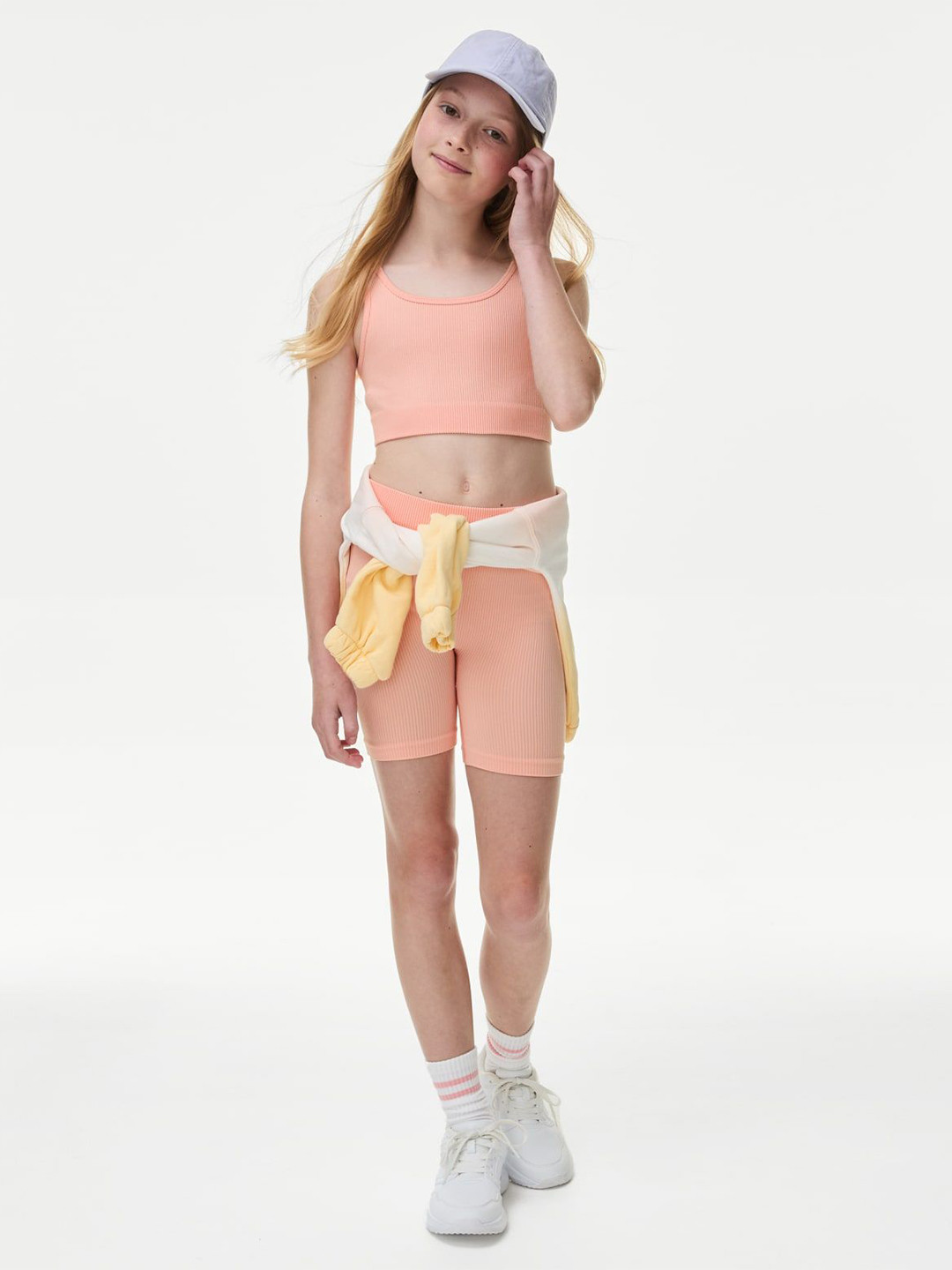 Marks & Spencer Girls Solid Rib Sports Clothing Set