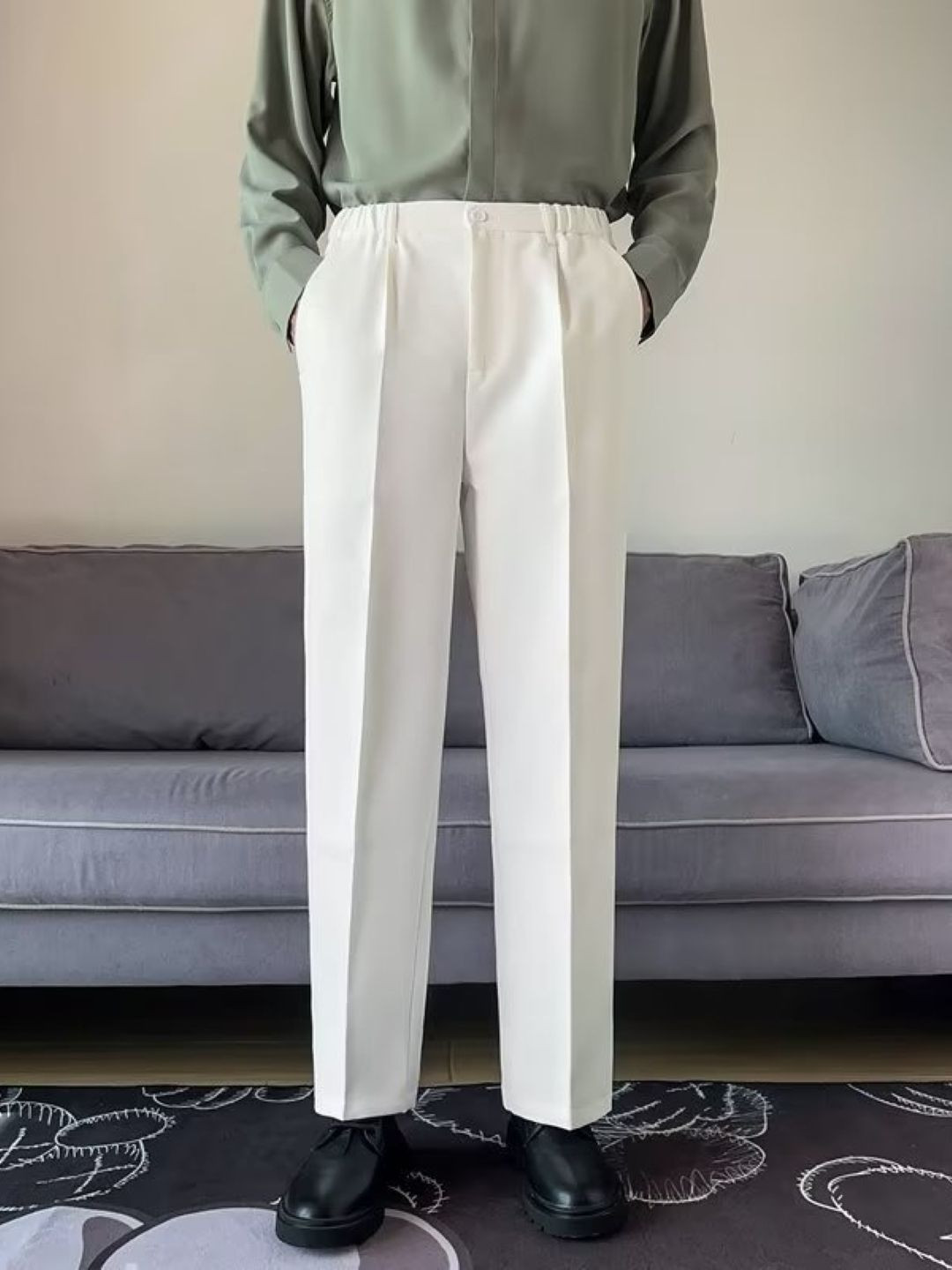 StyleCast Men Original Regular Fit Solid Cotton Formal Trousers