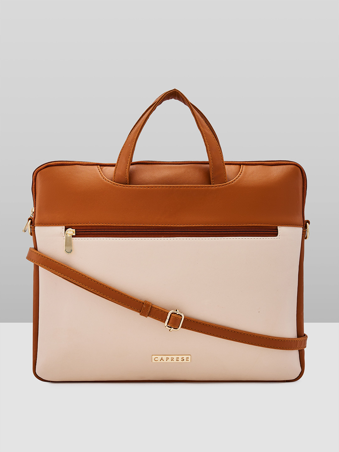 Caprese Women Colourblocked Laptop Bag - 16 Inches