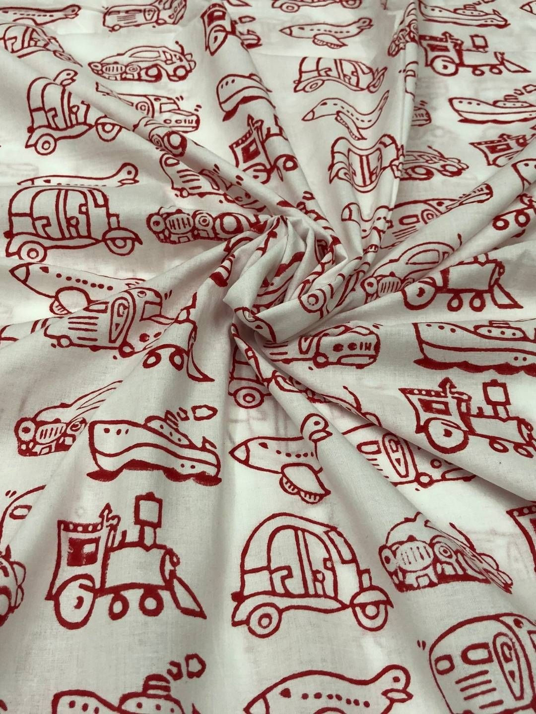 PALASH Conversational Printed Block Technique Pure Cotton Unstitched Dress Material