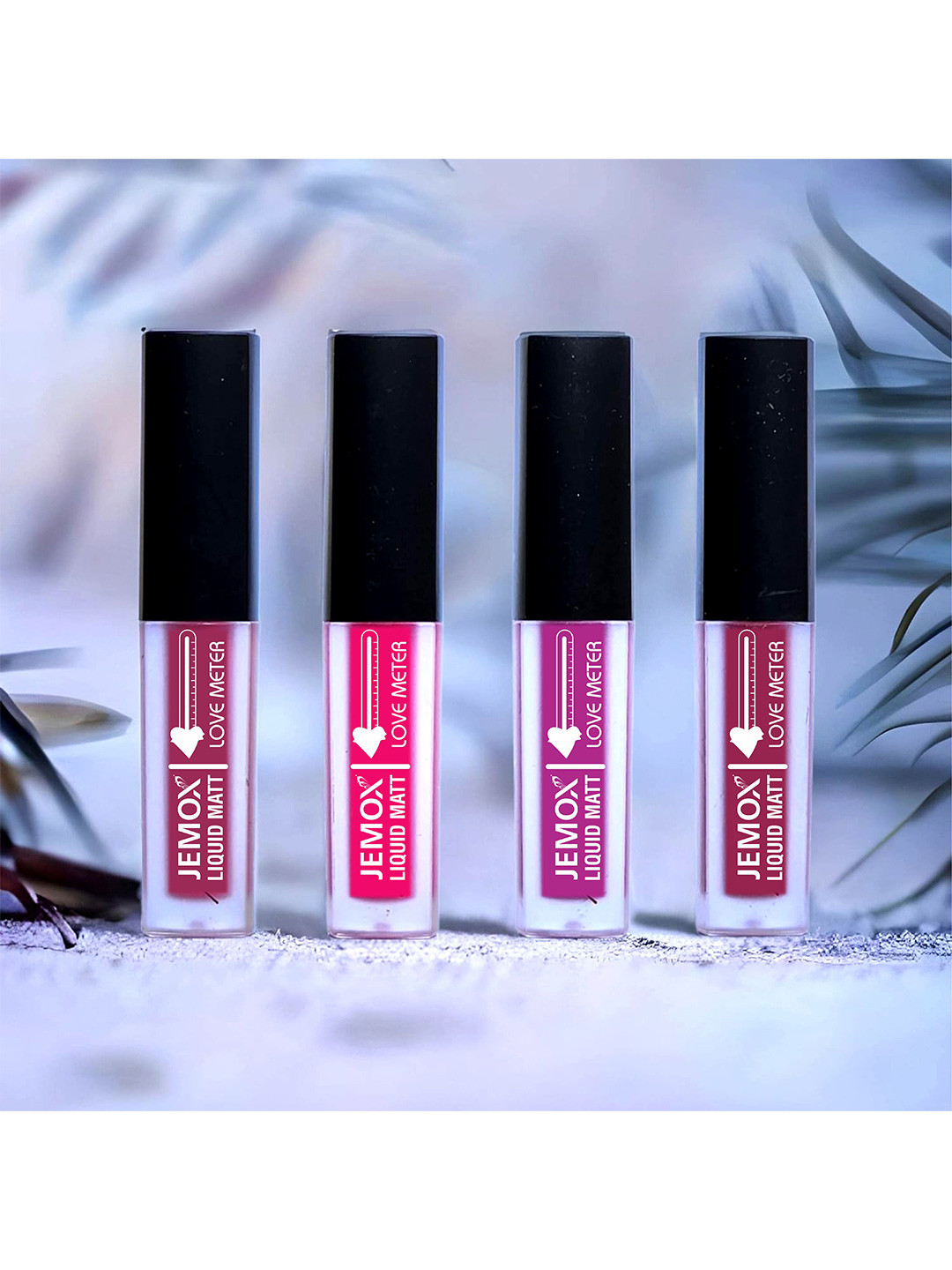 TILKOR Love Meter Set Of 4 Mini Matte Liquid Lipsticks - 1.5 ml Each - Cherry Red