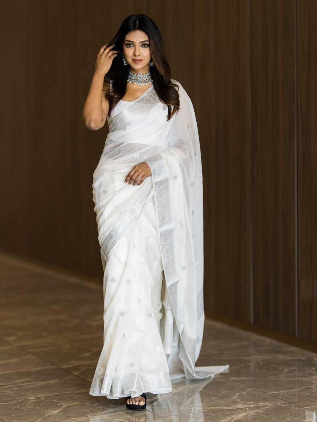 Upalksh Jute Silk Kanjeevaram Saree