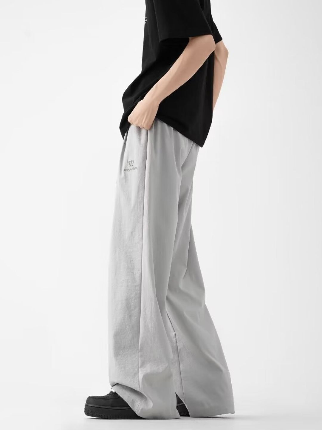 StyleCast Men Slim Wide Leg Trousers