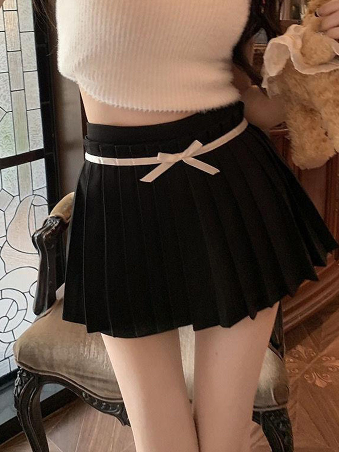 LULU & SKY Low-Rise Skorts Mini Skirt