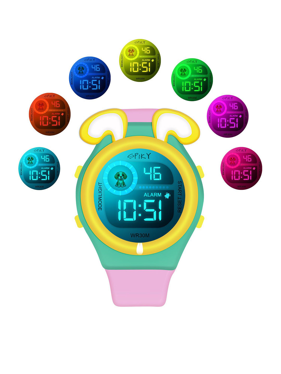 Spiky Unisex Kids Dial & Straps Digital Multi Function Automatic Watch SPKEVA26_C5_PUR