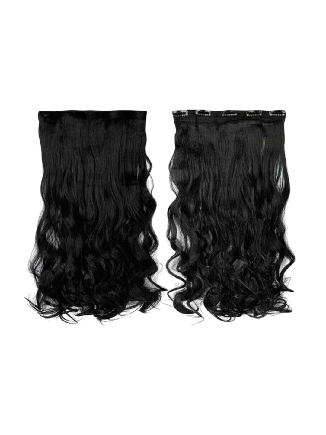 CRIBE Clip-In Wavy Locks Hair Extension - Black - 18 Inch