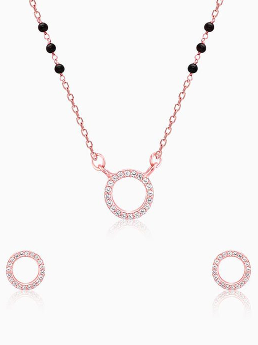 GIVA Rose Gold Connected For Life Set