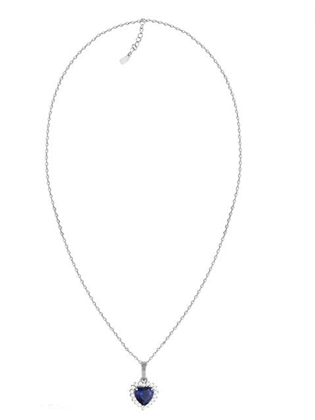 GIVA 925 Sterling Silver Rhodium Plated CZ Studded Heart Of The Ocean Set