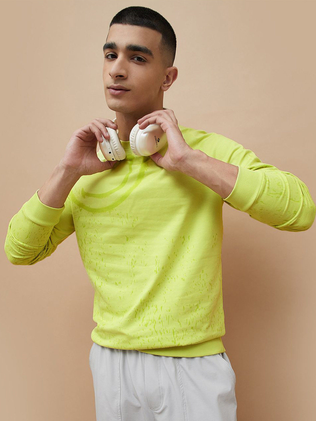 SmileyWorld Men Printed Cotton Sweatshirt