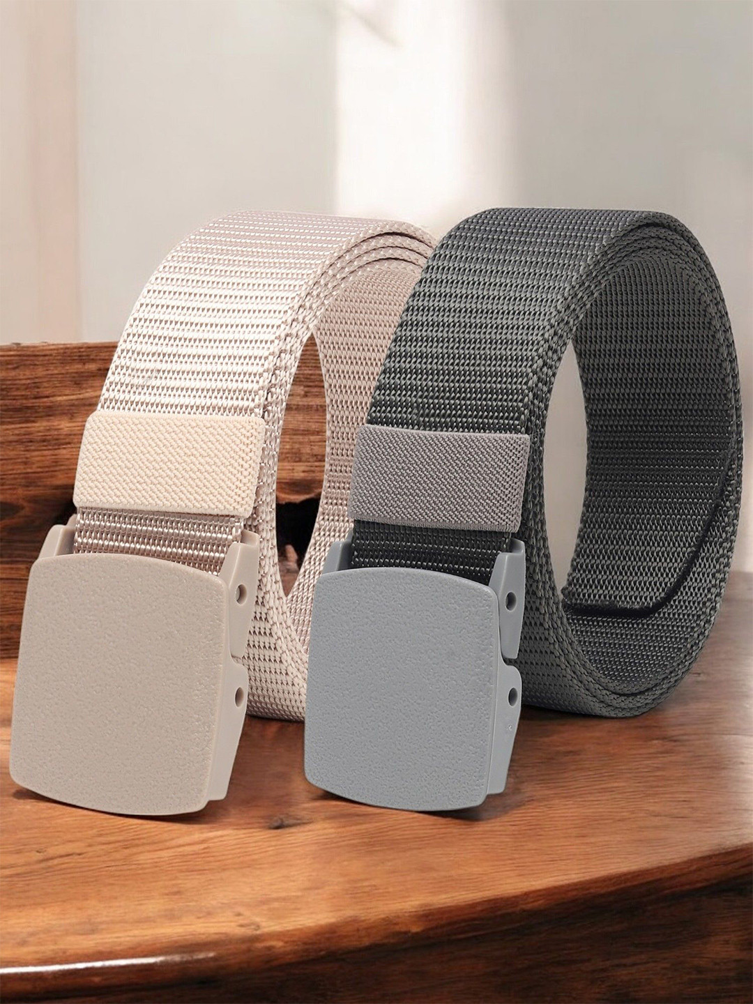 Provogue Men Set of 2 D-Ring Wide Belt