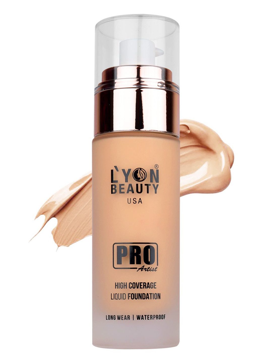 Lyon Beauty USA Pro Artist High Coverage Liquid Foundation- 50ml- 04 Nude Beige