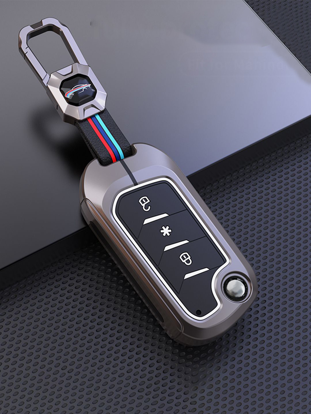 CONTACTS Metal Silicon Mahindra 3 Button Compatible Key Cover