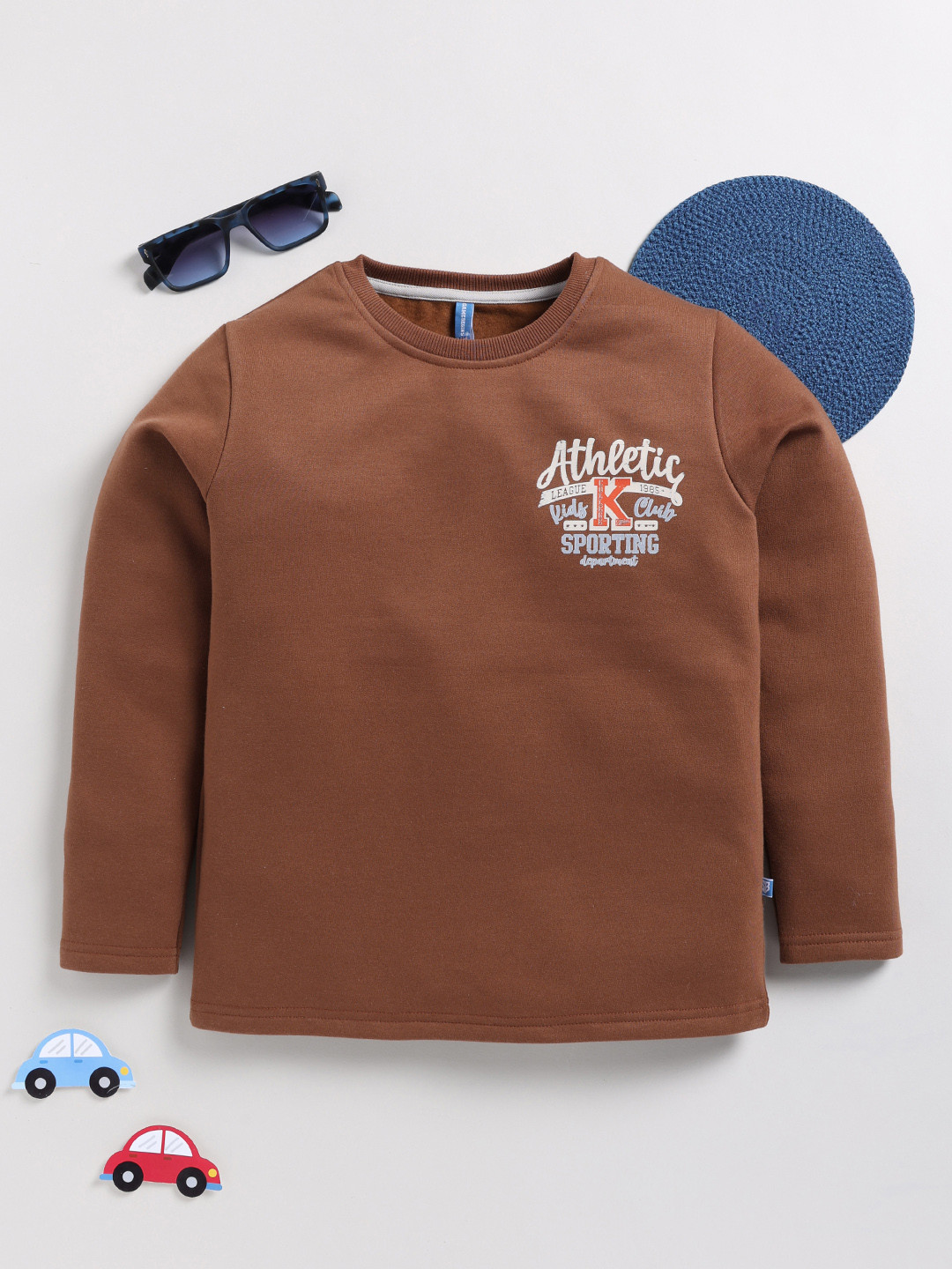 Here&Now X Game Begins Boys Back Printed Sweatshirt with Brushed Fleece Lining