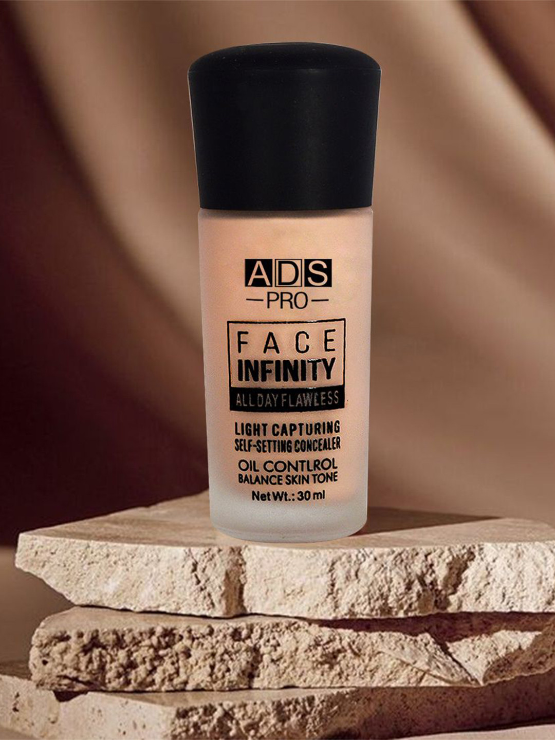A.D.S Face Infinity Long Lasting Liquid Foundation-30ml- Shade 01