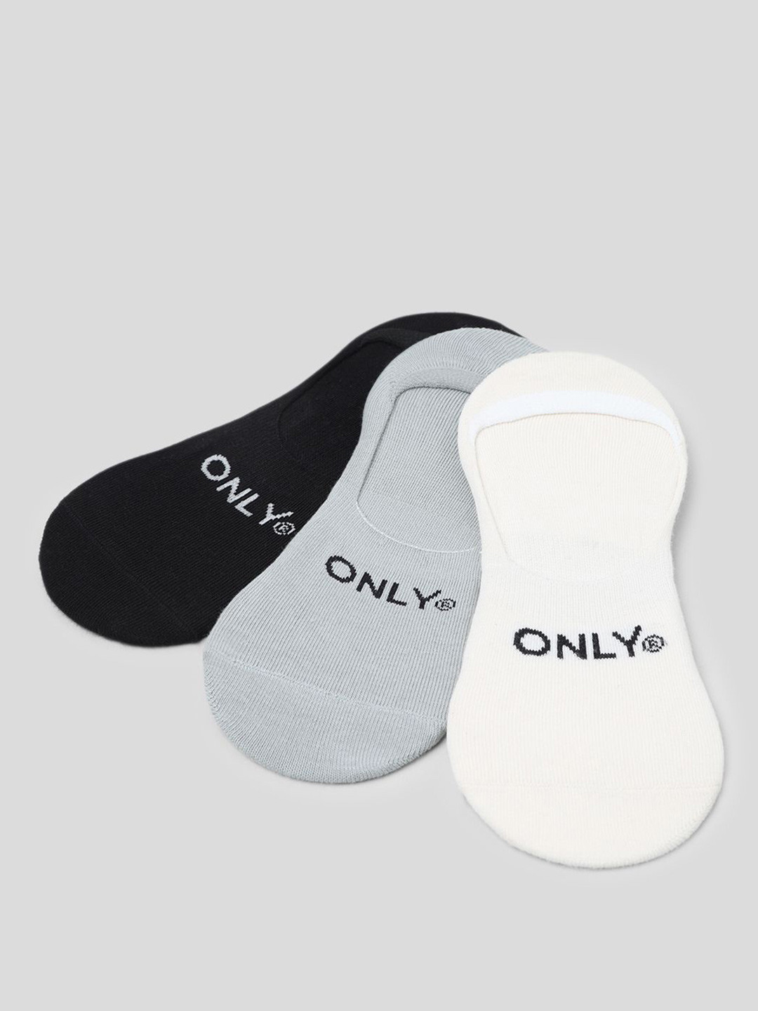 ONLY Women Pack Of 3 Cotton Shoe Liner Socks