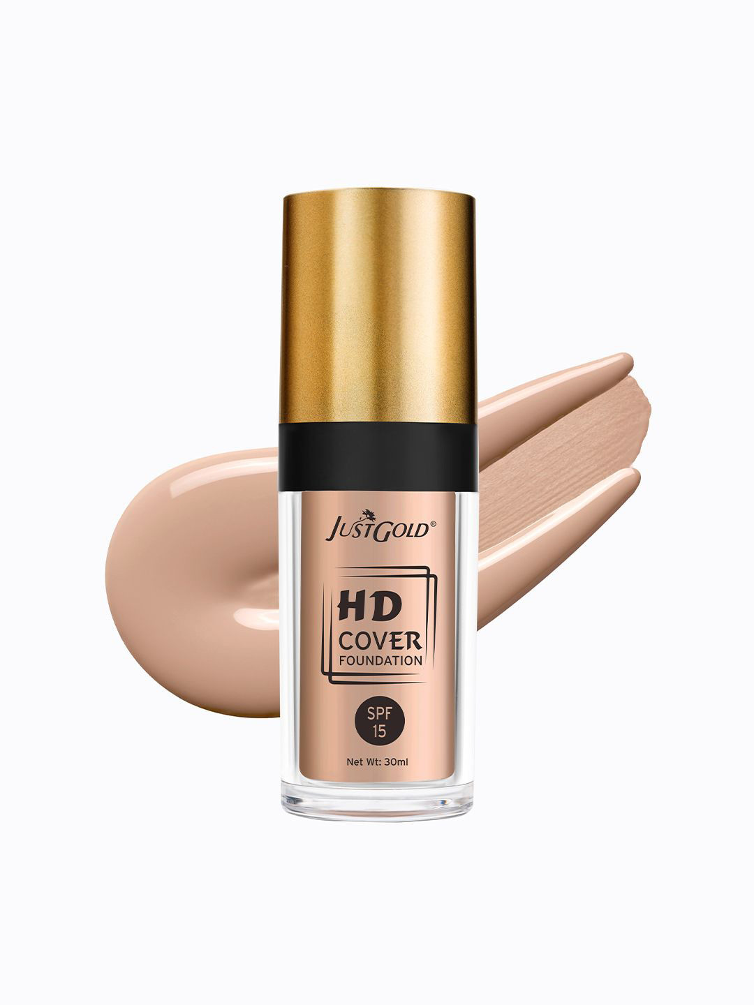 JUSTGOLD HD Cover Foundation With SPF 15- 30 ml - Honey 05