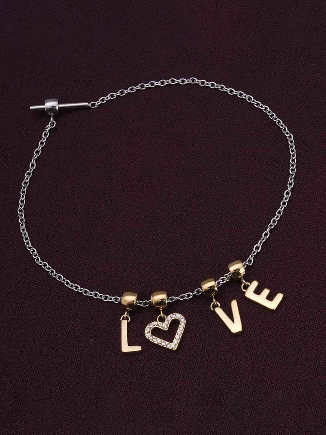 PALMONAS Stainless Steel Gold-Plated Love Gold Jewelry Set For Women